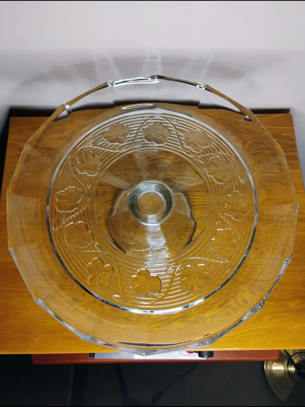 Anchor Hocking Clear Glass Pedestal Cake Plate